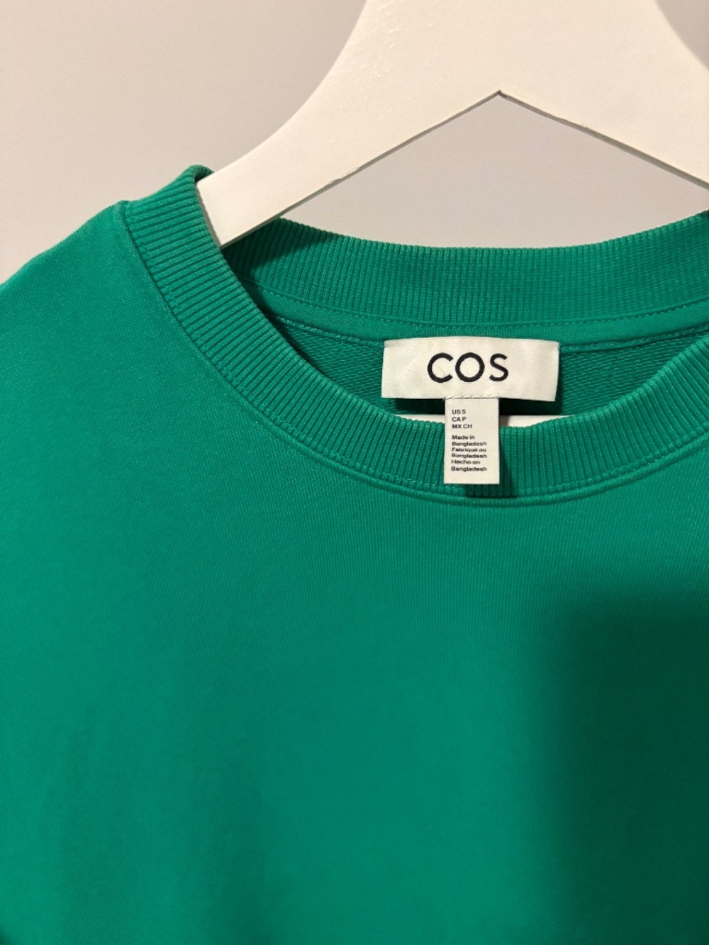 COS SWEATSHIRT - KELLY GREEN - SIZE SMALL